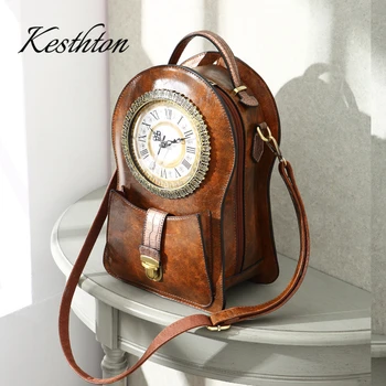 

Multifunctional Watches and clocks women backpacks for teenage girls creative shoulder bags for ladies pu leather cross body