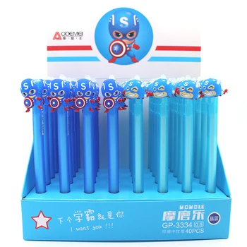 

2 pcs/lot Hero Erasable Press Gel pen Cute Blue Ink Signature pens School Office writing Supplies Stationery gift Papelaria