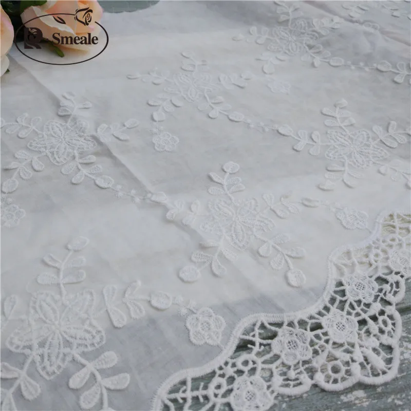 High Quality Water Ice Flower Cotton Cloth Embroidery Lace Skirt Long Fashion Clothing Width 35 Cm RS529 | Дом и сад