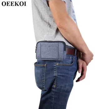 

OEEKOI Universal Denim Belt Clip Sport Pouch Case for OPPO A9X/K3/A9/Reno 5G/Reno 10x Zoom/F11