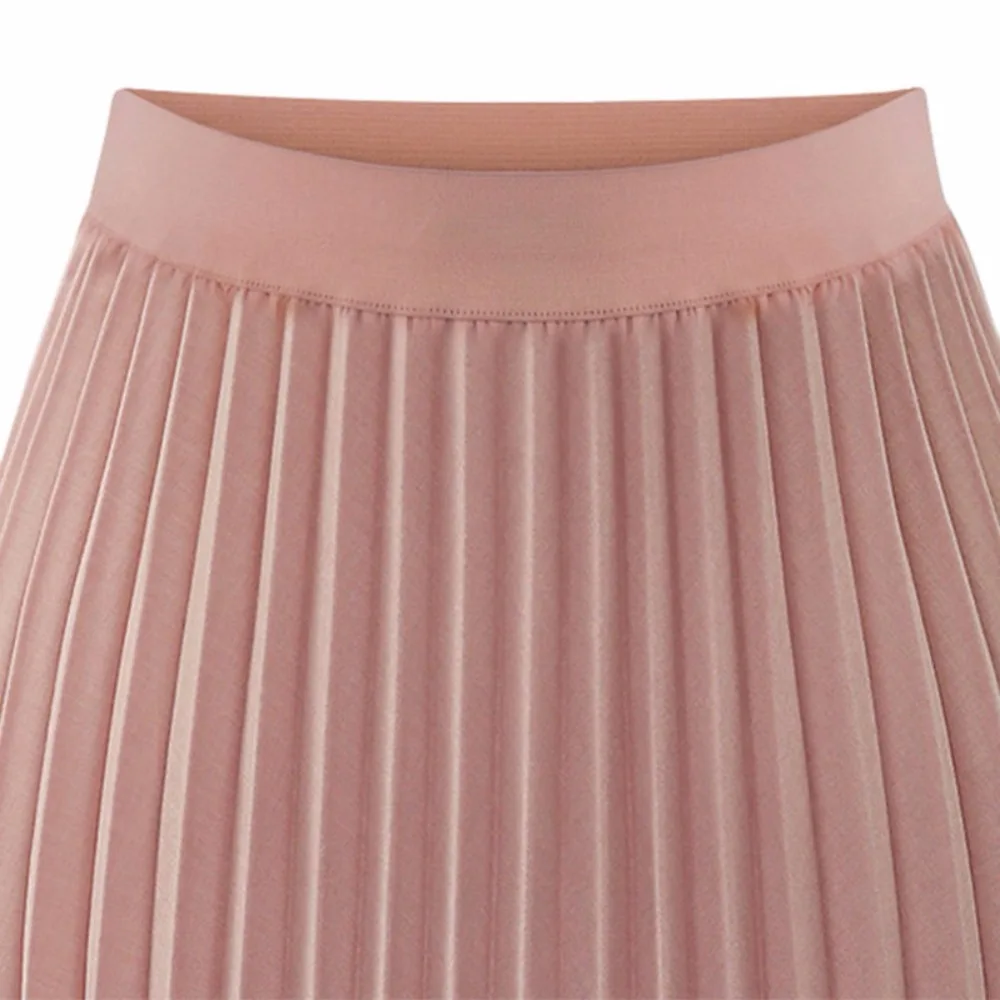 Весенняя универсальная шифоновая юбка, приталенная тонкая плиссированная юбка, летняя тонкая юбка