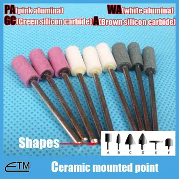 

Dremel ceramic mounted point alumina and silicon carbide for metal and nonmetal head 4~25mm shank 3mm and 6mm MT004