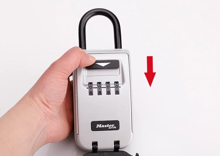 Outdoor Key Safe Box Keys Storage Box Padlock Use Luminous Four Password Lock Keys Hook Home Office Security Organizer Boxes (13)