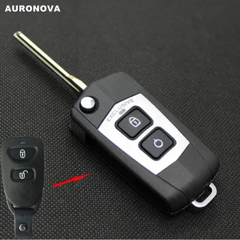 

AURONOVA New Upgrade Folding Key Shell for Kia Soul 2+1 Back Buttons Remote Car Key Case DIY