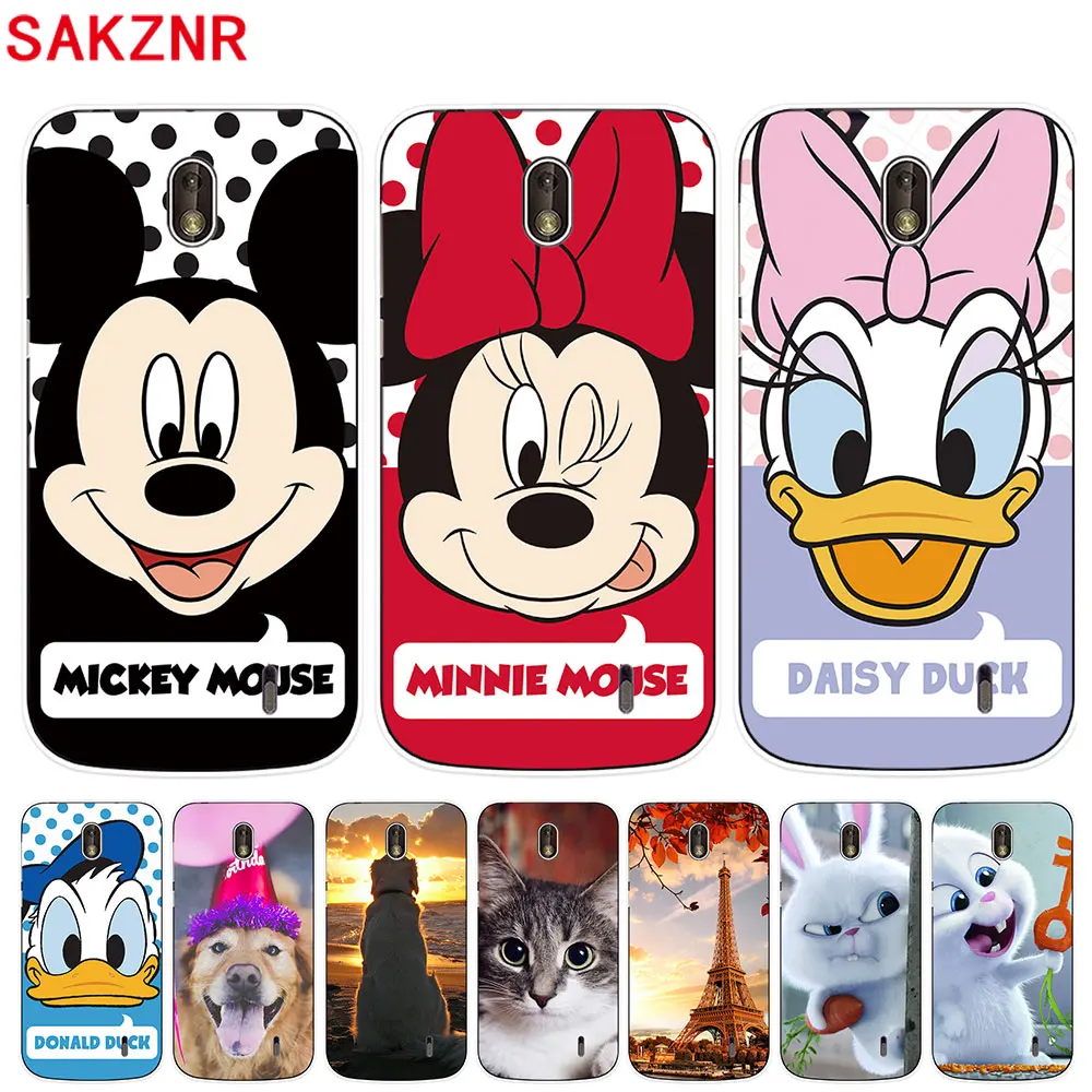 Для Nokia 1 чехол Чехол для Nokia1 Чехлы 4 5 дюймов прозрачные с рисунком Funda Couqe Мягкий