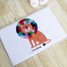 Милый мультфильм ковер для детской комнаты животное плюшевый, с принтом дверной коврик нескользящий домашний декор