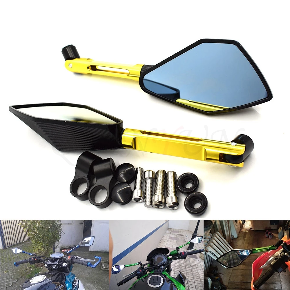 

CNC Aluminum Motorcycle Rearview Side Mirrors Side Mirror screw for HONDA R3 R6 FZ6 GSXR750 NINJA250 Z750 Z800