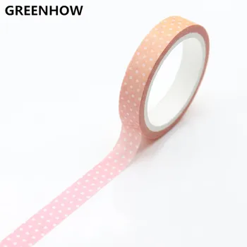 

GREENHOW Candy Color Rainbow Striped Dots Washi Tape DIY Adhesive Tapes 2031