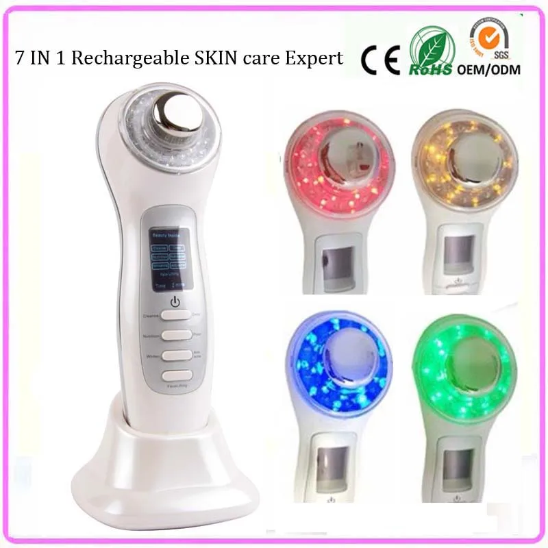 Galvanic Skin Lifting Spa 3MHZ Ultrasonic Freckle Wrinkle Remover IPL Photon Rejuvenation Acne Treatment Face Firming Machine