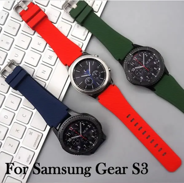 

High Quality 22mm Silicone Watch Band Strap Watchbands For Samsung Gear S3 Classic / Frontier Wrist Strap Bracelet