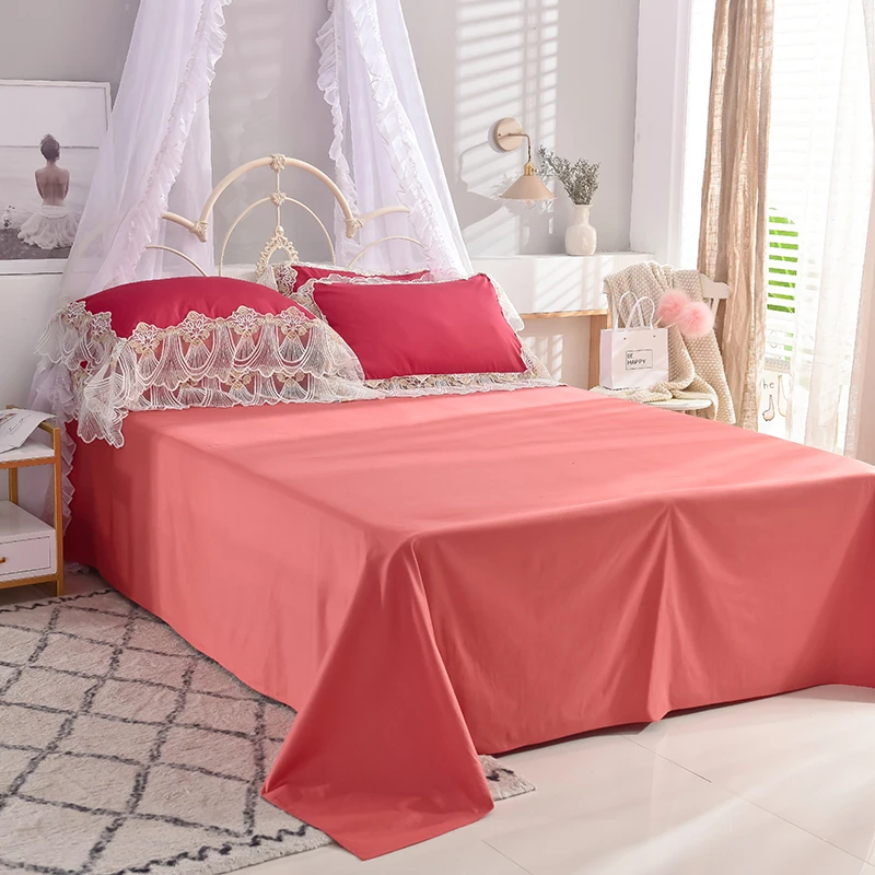 Waliicorners Super soft washed silk Bedding Set Duvet Cover Sheet/fitted sheet Pillowcase King Queen Size lace Bed Linen 74 DSC_1008