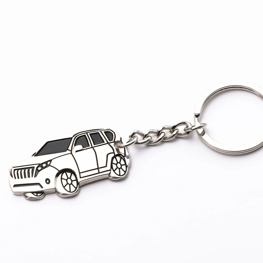 

New 3D Design Zinc-Aluminium Alloy Keychain Key Ring Keyring Car Styling Accessories for Toyata Prado