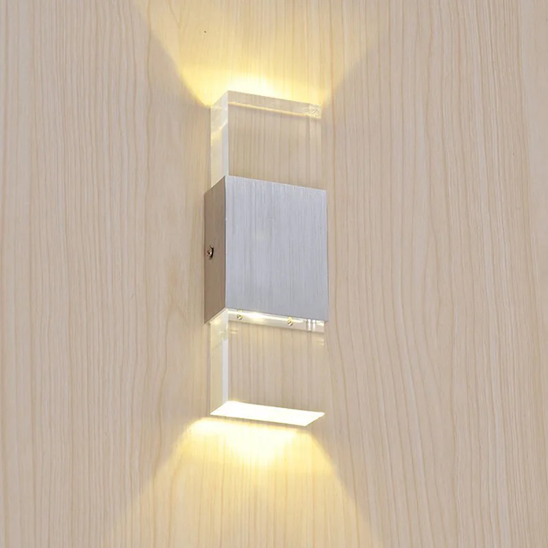 

LED Brief Wall Light Up and Down Illuminated Bedside Wall Lamp Aluminum + Acrylic Lighting Fixtures / Home Decoration Crafts