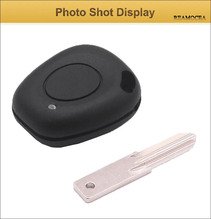 Reamocea Remote Control Car Key Case Shell 1 Button Uncut Blade For Renault Megan Clio Scenic NO Chip Keyless Entry Fob Case (8)