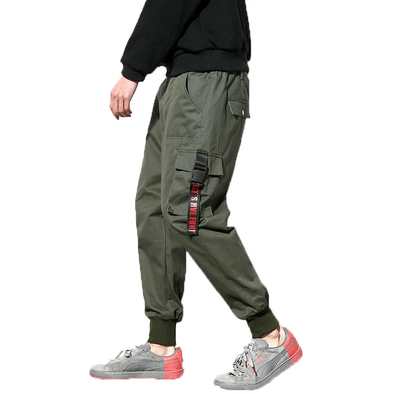 2018 Men Army Green Cargo Pants Man Joggers Boost Military