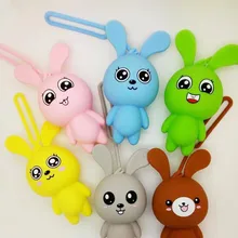 Высокое качество мультфильм животных силиконовые мужчины женщины дети автомобиль брелок ключница ключ Сумки Чехол Органайзер для брелоков Чехол кошелек