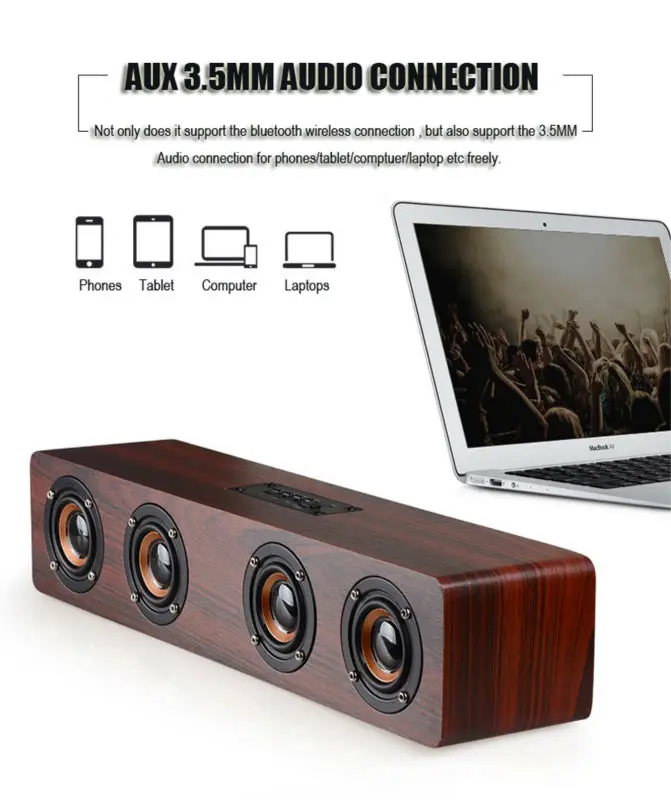 SUNNYLINK HIFI 12 Вт мощная BLUETOOTH колонка беспроводной сабвуфер мини звуковая панель