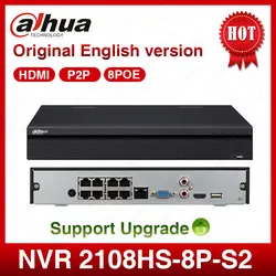 Dahua NVR NVR2108HS-8P-S2 8CH 8POE сети видео Регистраторы Full HD 1080 P Регистраторы с 1 SATA 2USB Интерфейс