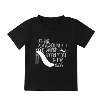 

Fashion Style Kids Baby Boy Girls Letter Print New Summer Short Sleeve Sportwear Casual Children's Cotton Boys Tops T-shirt
