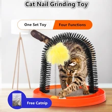 Настольная игрушка для кошек, время игры для кошек, Многонациональная игрушечная щётка для кошек, арка для когтей, обучающая игрушка для котенка, игра-головоломка
