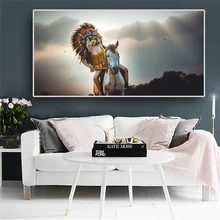 Native American Indian Painting Posters and Prints Women Horse Portrait Canvas Art Scandinavian Wall Picture for Living Room Native American Indian Painting Posters and Prints Women Horse Portrait Canvas Art Scandinavian Wall Picture for Living Room