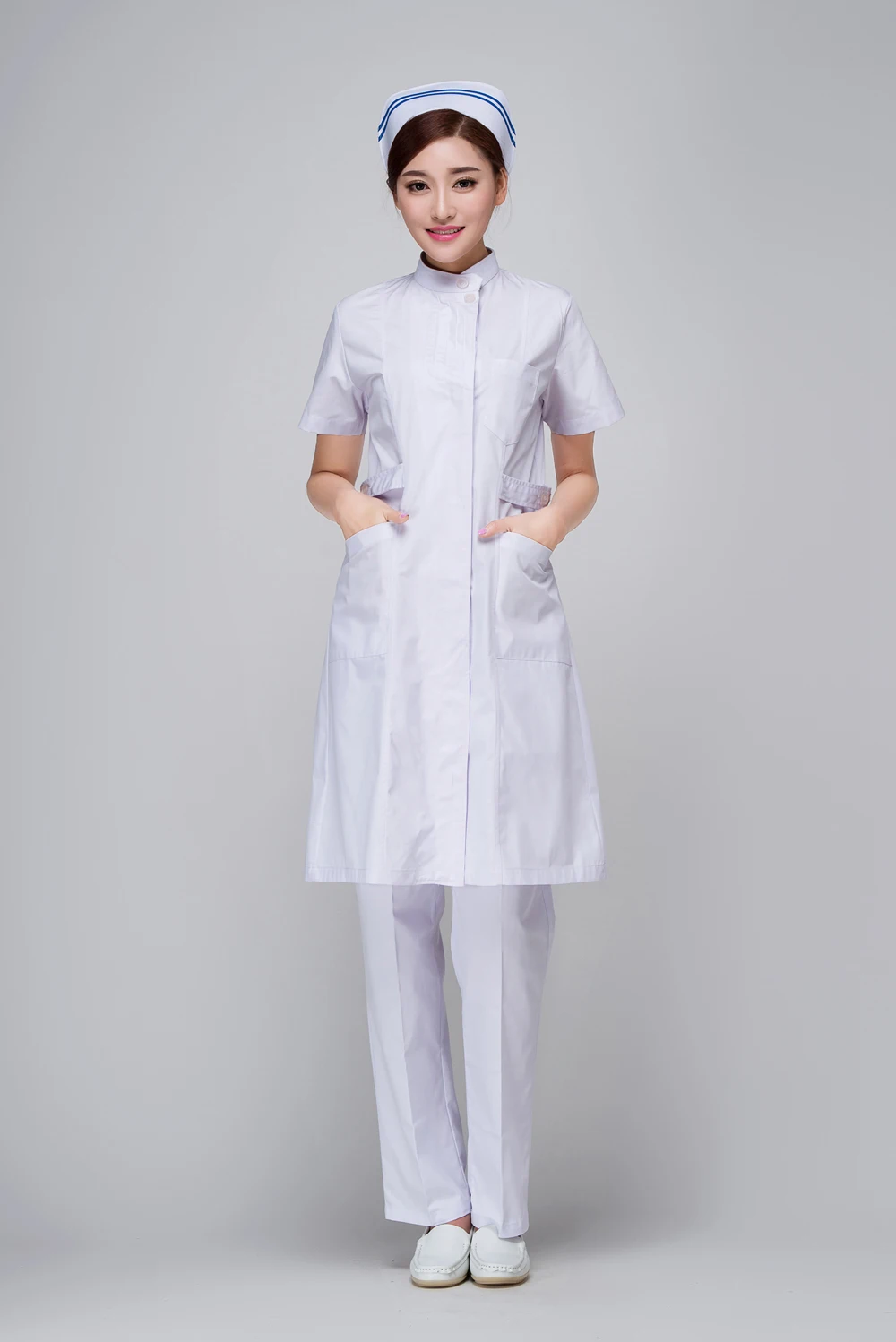 2015 OEM nurse uniform lab coat designs women slim fit hot sellingin