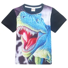 4-11Years Old Dinosaur Children Kids Shorts Tops Tees T Shirt Summer Teenager Boys Girls T-Shirt Brand Bobo Baby