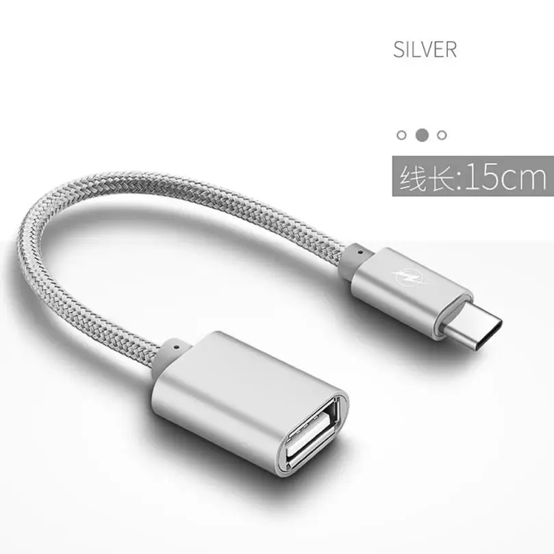 Новые поступления металлический USB C 3,1 type C штекер USB Женский OTG Кабель-адаптер для синхронизации данных Прямая поставка - Цвет: Серебристый