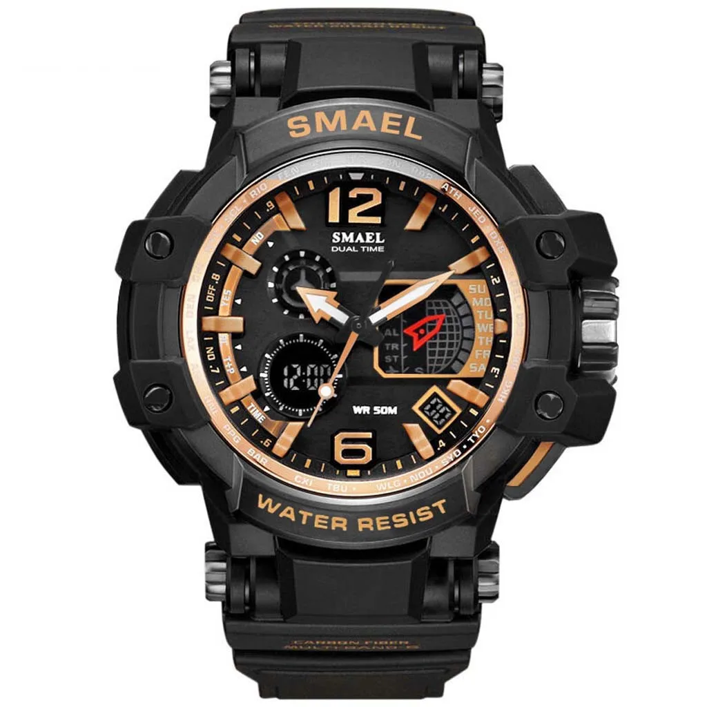 

Men Watch 2019 Fashion Luxury Brand Dual Display Digital Quartz Fashion Outdoor Multi-Function Relogio Masculino Saat