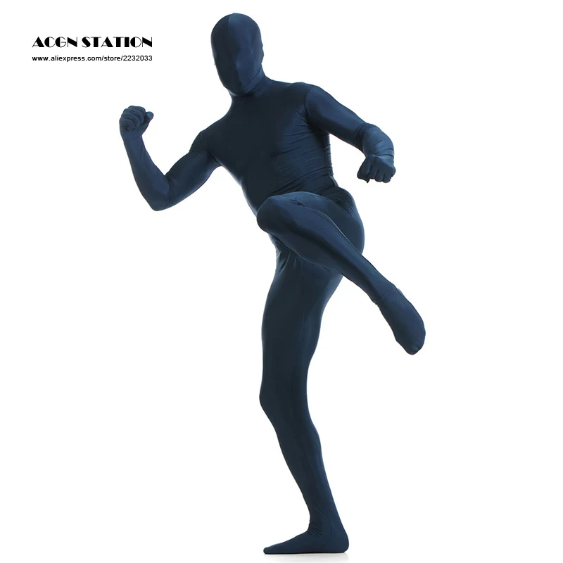 

2016 New Dark Navy Lycra Spandex Zentai Suit for Men