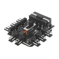 PC 1 до 8 4Pin Molex охлаждения Cooler разветвитель для кулера кабель PWM 3Pin Питание Скорость адаптер контроллер для Miner добыча