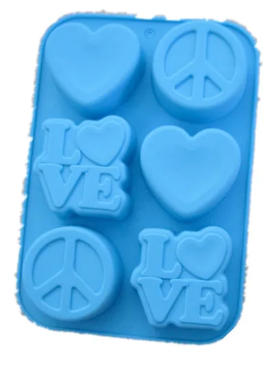 DIY handmade soap mold love heart shape silicone Soap Making DIY Craft Cake Molds