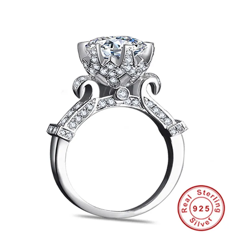 100-Pure-925-Sterling-Silver-Rings-Set-Real-1-Carat-SONA-CZ-Diamant-Engagement-Ring-Solid