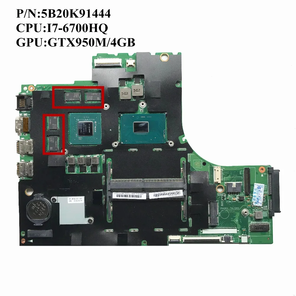 

For Lenovo ideapad 700-15ISK Laptop Motherboard 15 inch SR2FQ I7-6700HQ 5B20K91444 GTX950M/4GB DDR4 448.06R01.0011 100% working