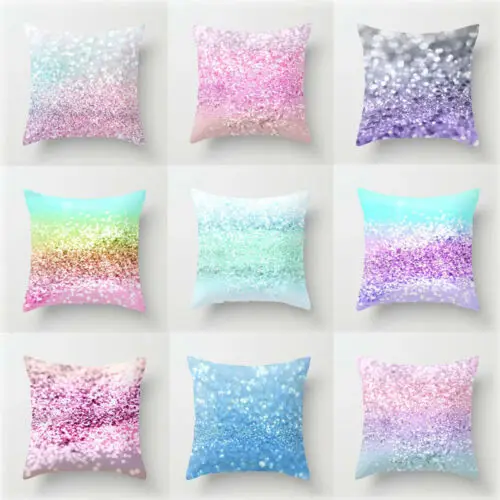 

New Shining Colour pillow Cover Cotton Covers Canvas Home Throw Pillow Case