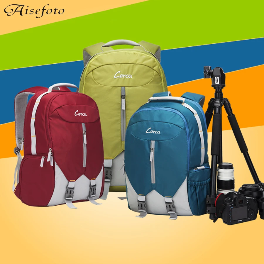 LERCA outdoor waterproof backpacks canvas SLR camera bag for Canon / Nikon professional SLR