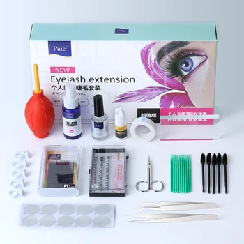 

1Set Professional Starter Individual Eyelash Extension Kit Eyelash Grafting Kit for MakeUp Practice or LiveUse Curling Kit TSLM1