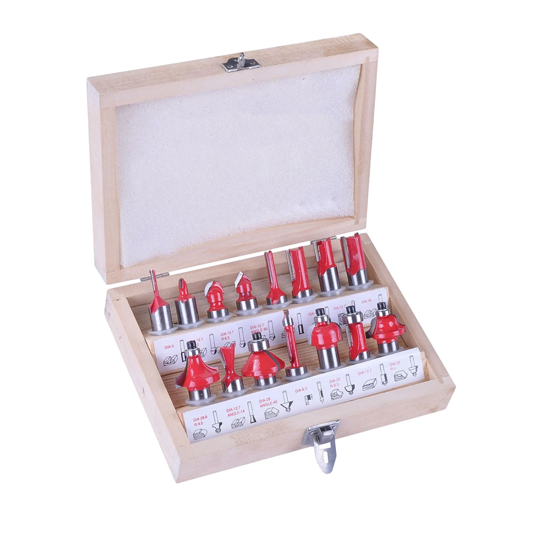 Mill Woodworking Engraving Cutting Tools 15pcs/set 8mm Diameter Milling