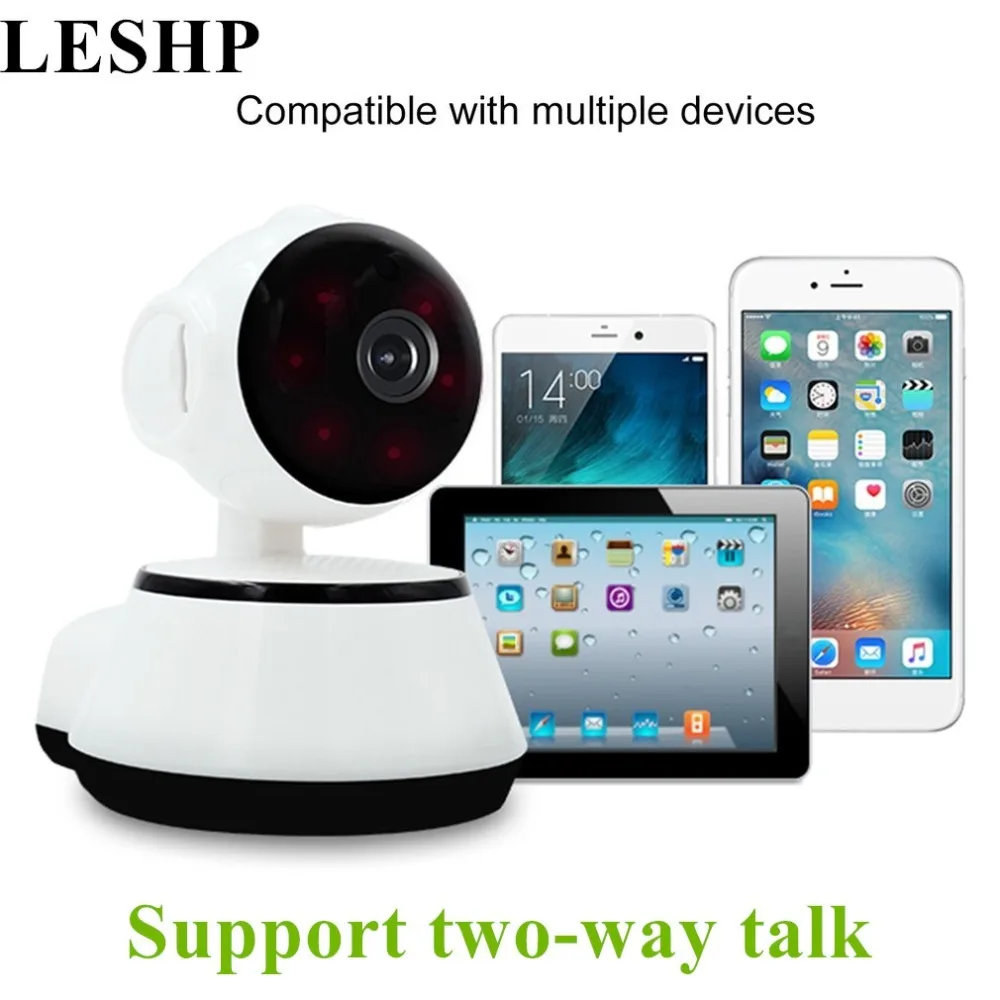 

LESHP Baby Monitor Mini IP Camera 720P HD 3.6mm Wireless Smart WiFi Camera WI-FI Audio Record Surveillance Home Security Camera