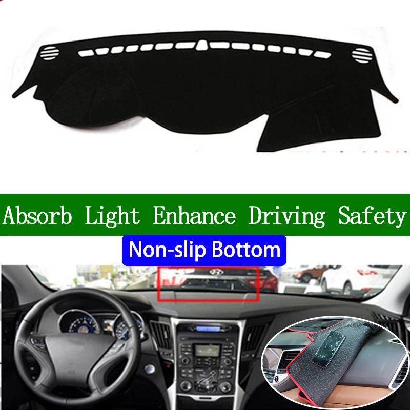

For Hyundai Sonata I45 2010 2011 2012 2013 2014 2015 Non-slip Bottom Dashboard Cover Car Stickers Interior Car Accessories