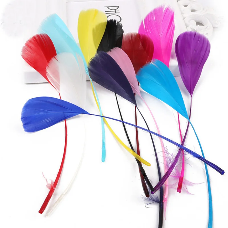 

10-50Pcs/lot 15-20cm Height Multi Color Small Long Goose Feathers Natural Feathers For DIY Jewelry Craft Making Decoration