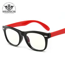 Синий свет Блокировка дети Классическая оправа дети мальчик девочек квадратный компьютер прозрачный Анти отражающие очки UV400