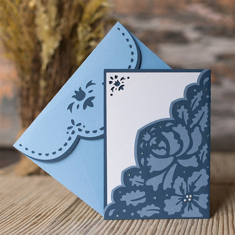 

Flower Invitation Envelope Metal Cutting Die New 2019 for Scrapbooking Craft Die Cut for DIY Paper Cards Making Decorative