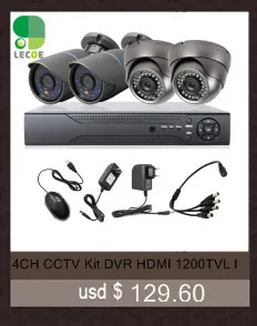 4CH комплект видеонаблюдения DVR HDMI 1200TVL ИК всепогодный Открытый HD Аналоговые камеры видеонаблюдения дома Системы