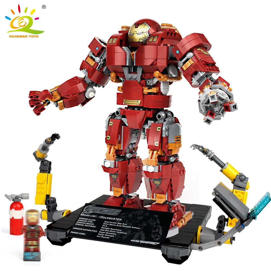 

1530pcs Hulkbusters Iron Man robot Figures Building Blocks legorreta marveled Avengers Educational Toys For Children Boys