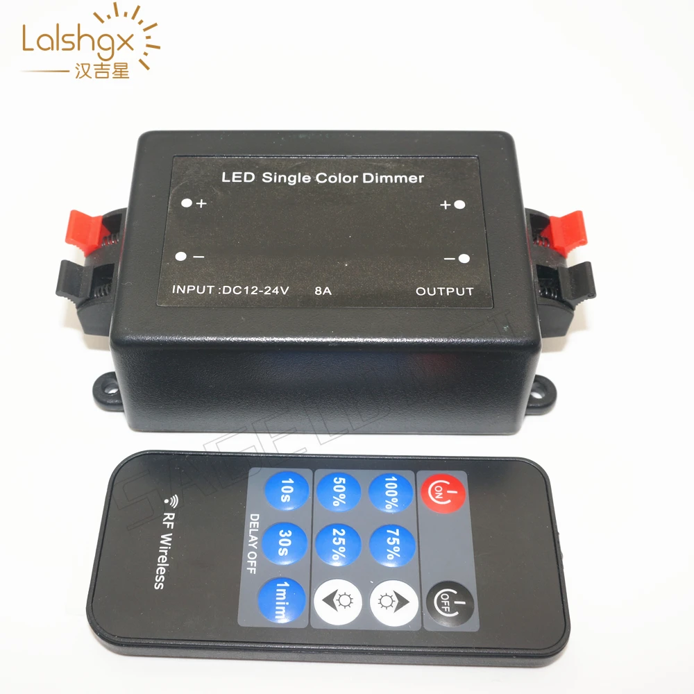 

DC12V-24V Mini 11key RF Wireless Remote Brightness Dimmer Switch Controller for 5050 3528 2835 Single Color LED Strip Light Tape