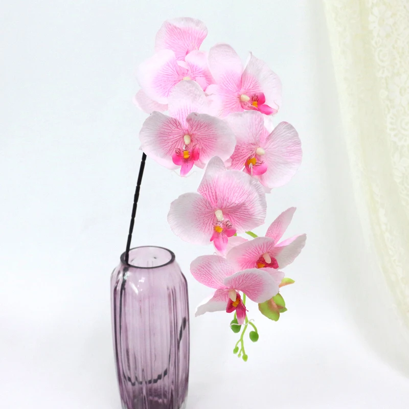 JAROWN Artificial Silk Orchid Flower Simulation 8 Heads Butterfly Orchid Flower For Wedding Decoration Flores Home Office Decor (7)