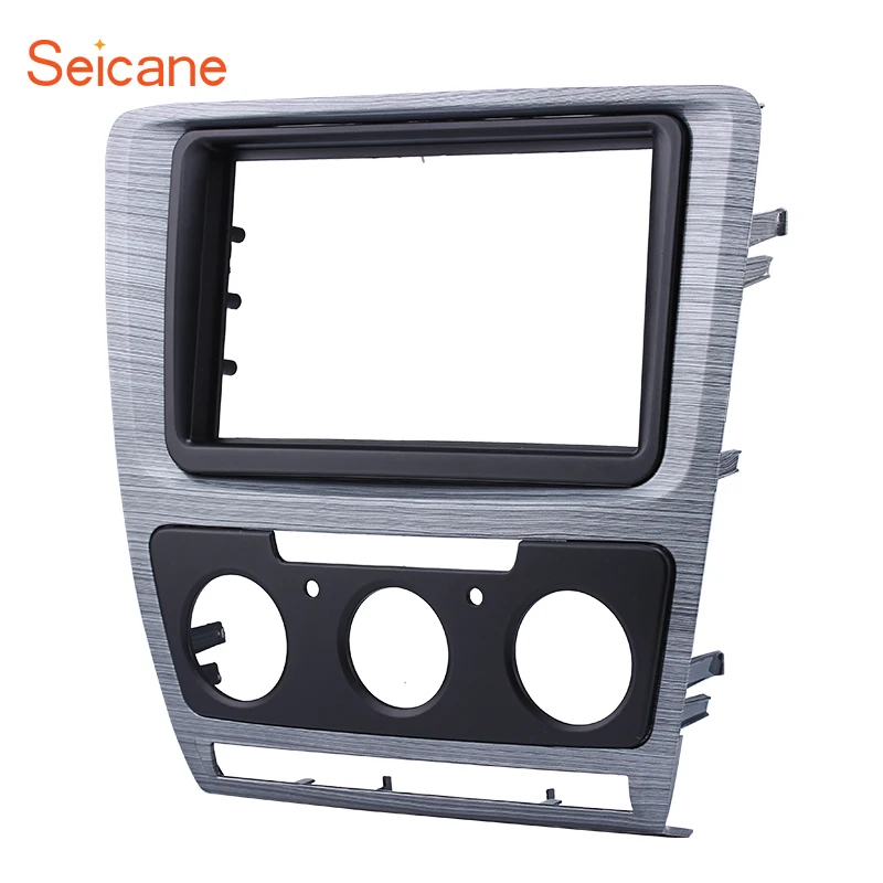 Seicane 2DIN волочильная проволока для автомобиля, переоборудование, радио фасции, рамка, панель, отделка, установочный комплект для SKODA Octavia 173*98/178*100/178*102 м