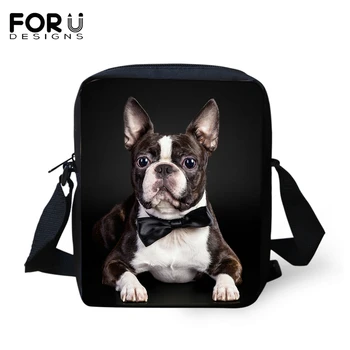 

FORUDESIGNS Kawaii Design Crossbody Bags Handsome Bulldogs Print Women Messenger Bags Kids Purse Small Coin Bags Cute Mini Flaps