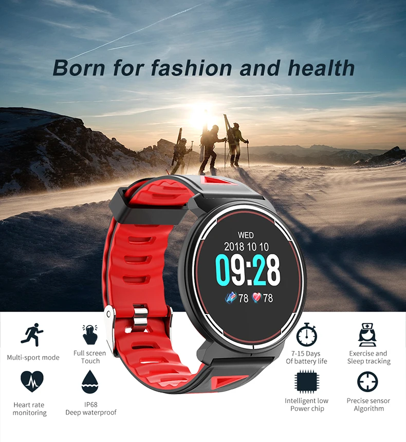 ST1 L5 Смарт-часы для мужчин и женщин Смарт-часы Bluetooth браслет Android напоминание о звонке сердечный ритм шагомер плавание IP68 водонепроницаемый